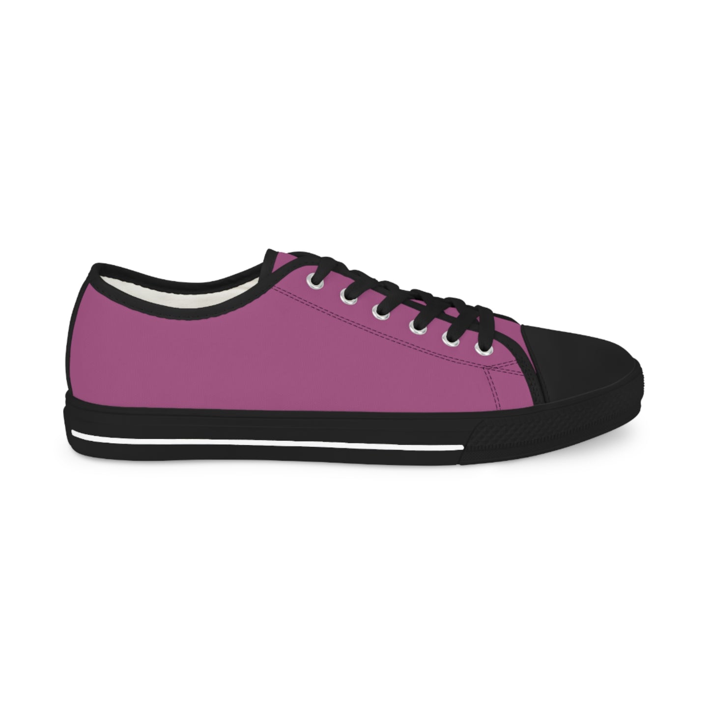 Men's Canvas Low Top Solid Color Sneakers - Candy Wrapper Pink US 14 Black sole
