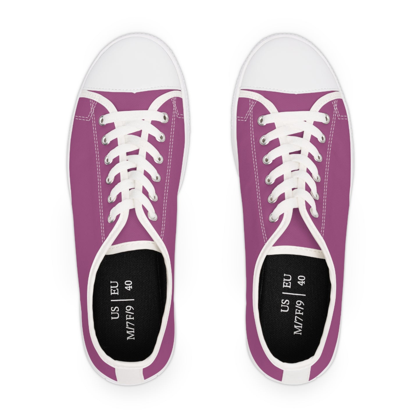 Women's Canvas Low Top Solid Color Sneakers - Candy Wrapper Pink US 12 White sole