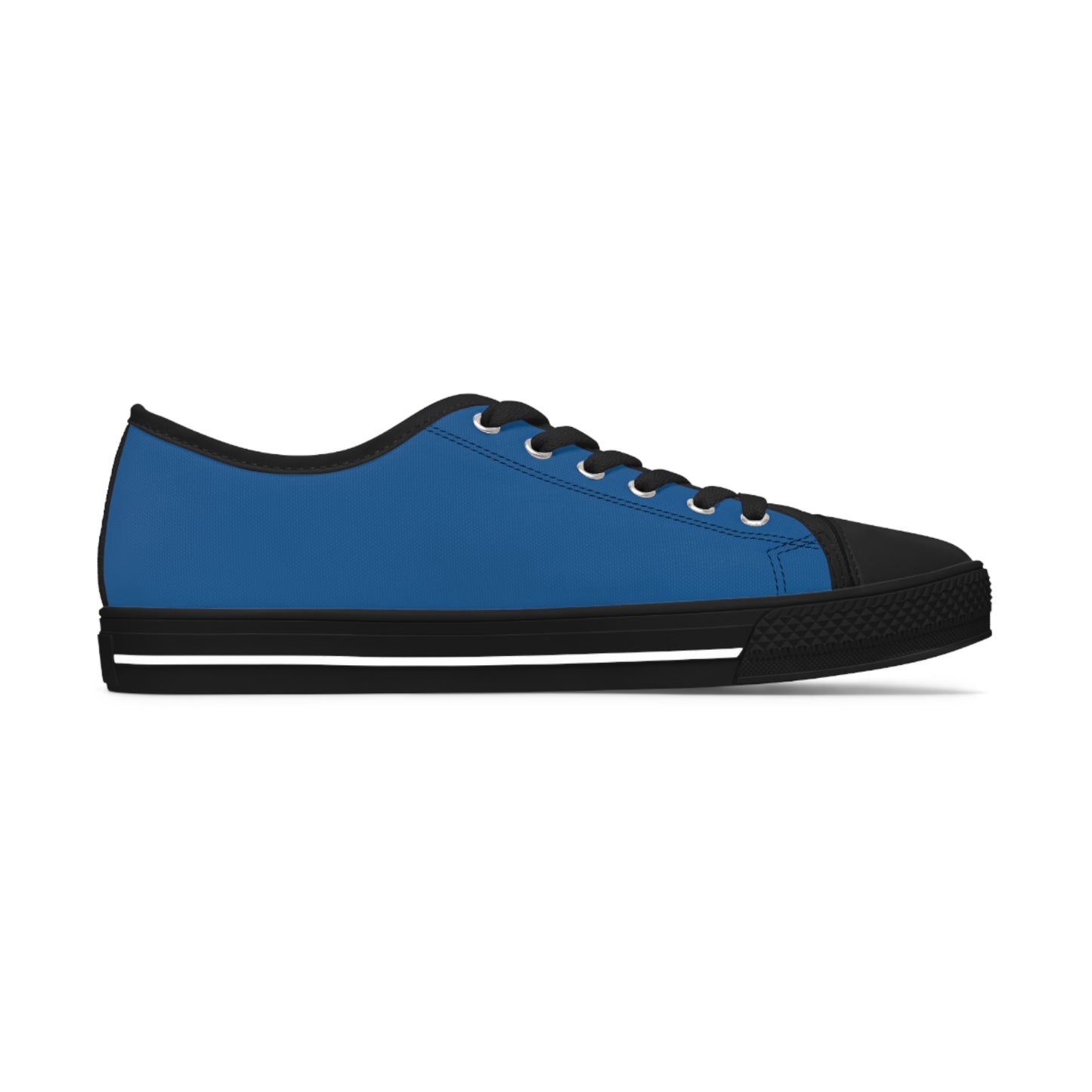 Women's Canvas Low Top Solid Color Sneakers - Rich Blue US 12 White sole