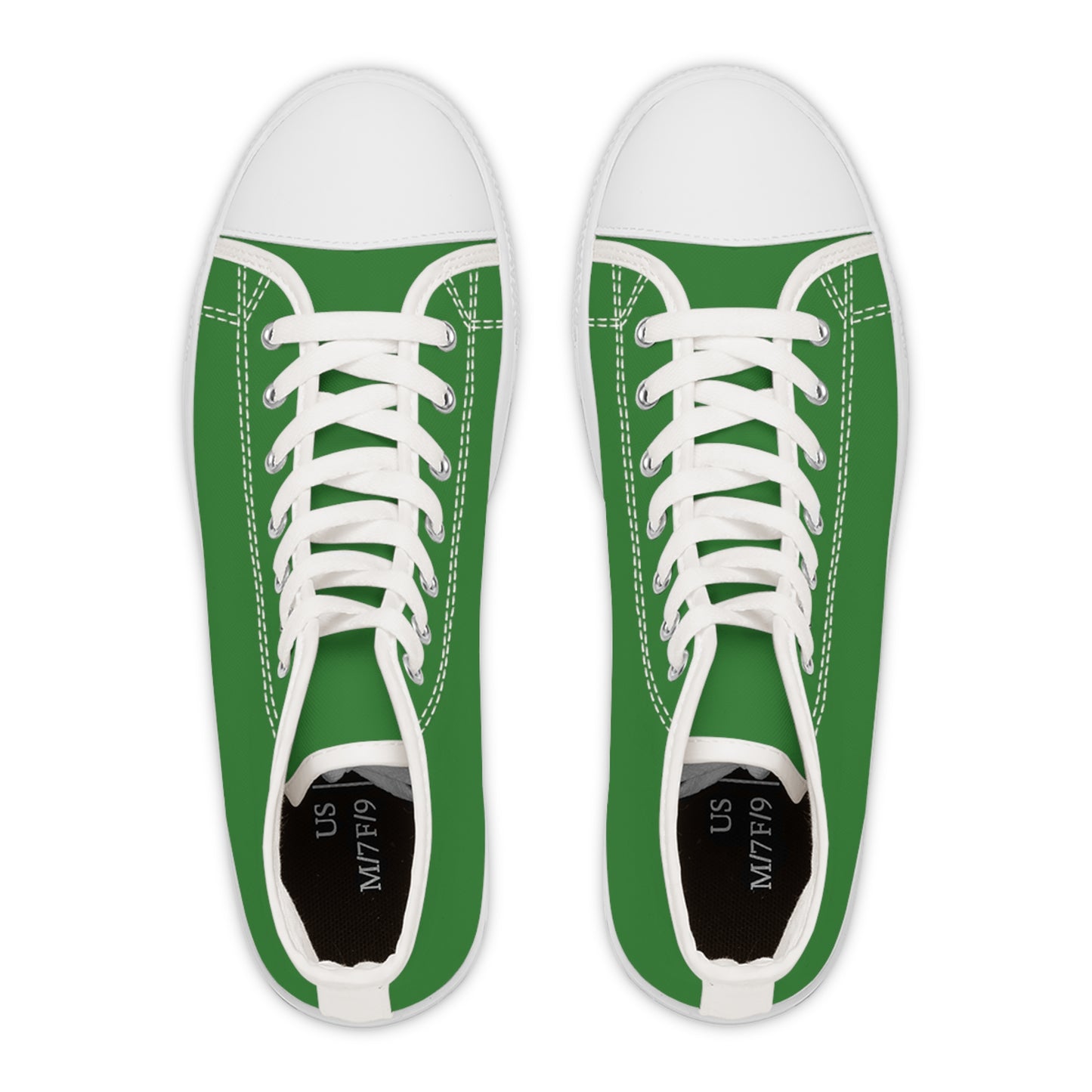 Women's High Top Sneakers - Green US 12 White sole