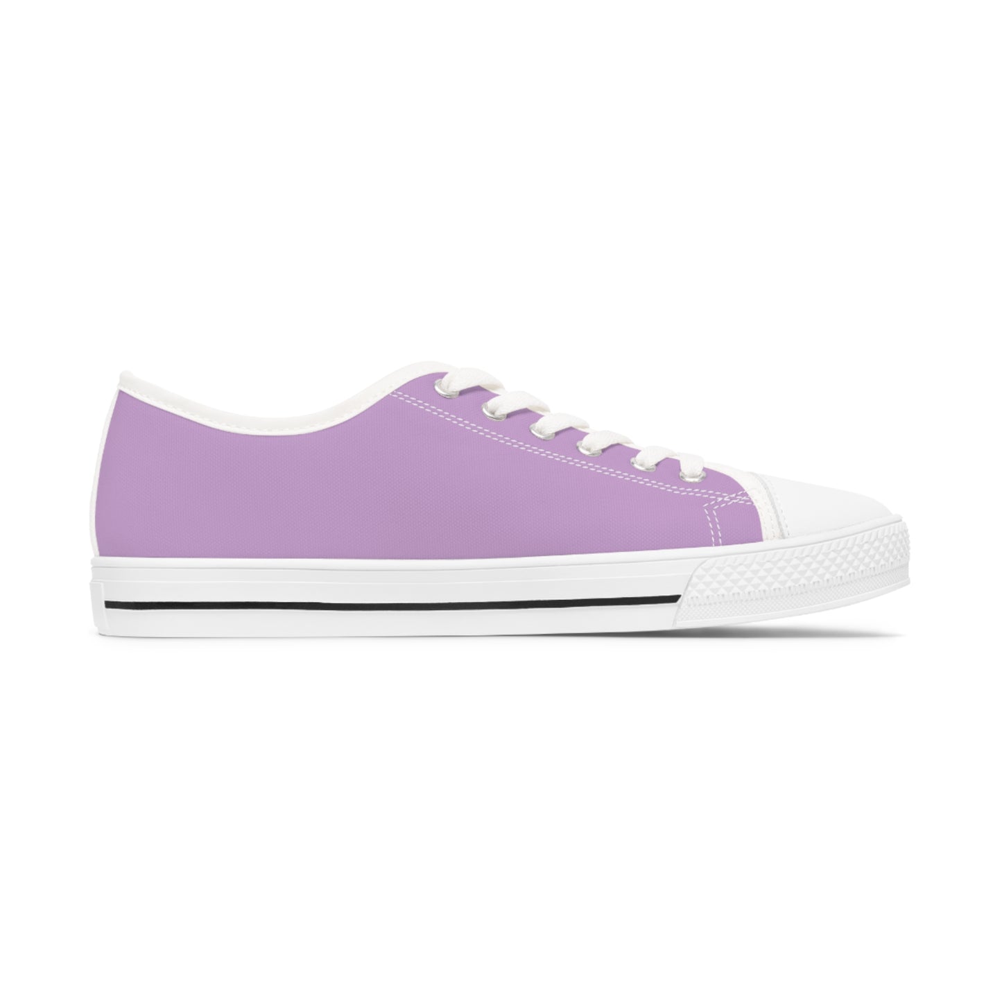 Women's Canvas Low Top Solid Color Sneakers - Pinky Purple US 12 White sole