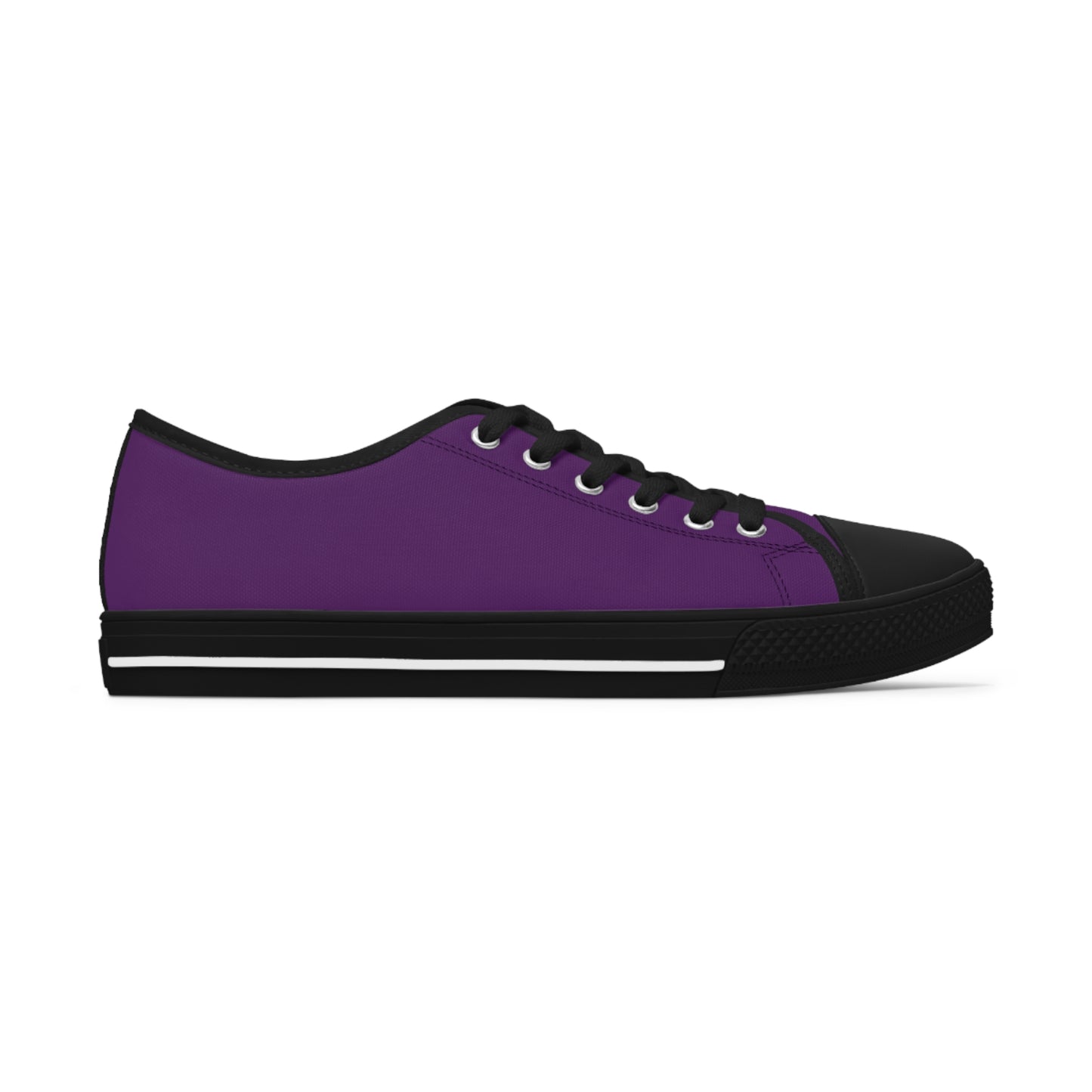 Women's Canvas Low Top Solid Color Sneakers - Royal Purple US 12 White sole