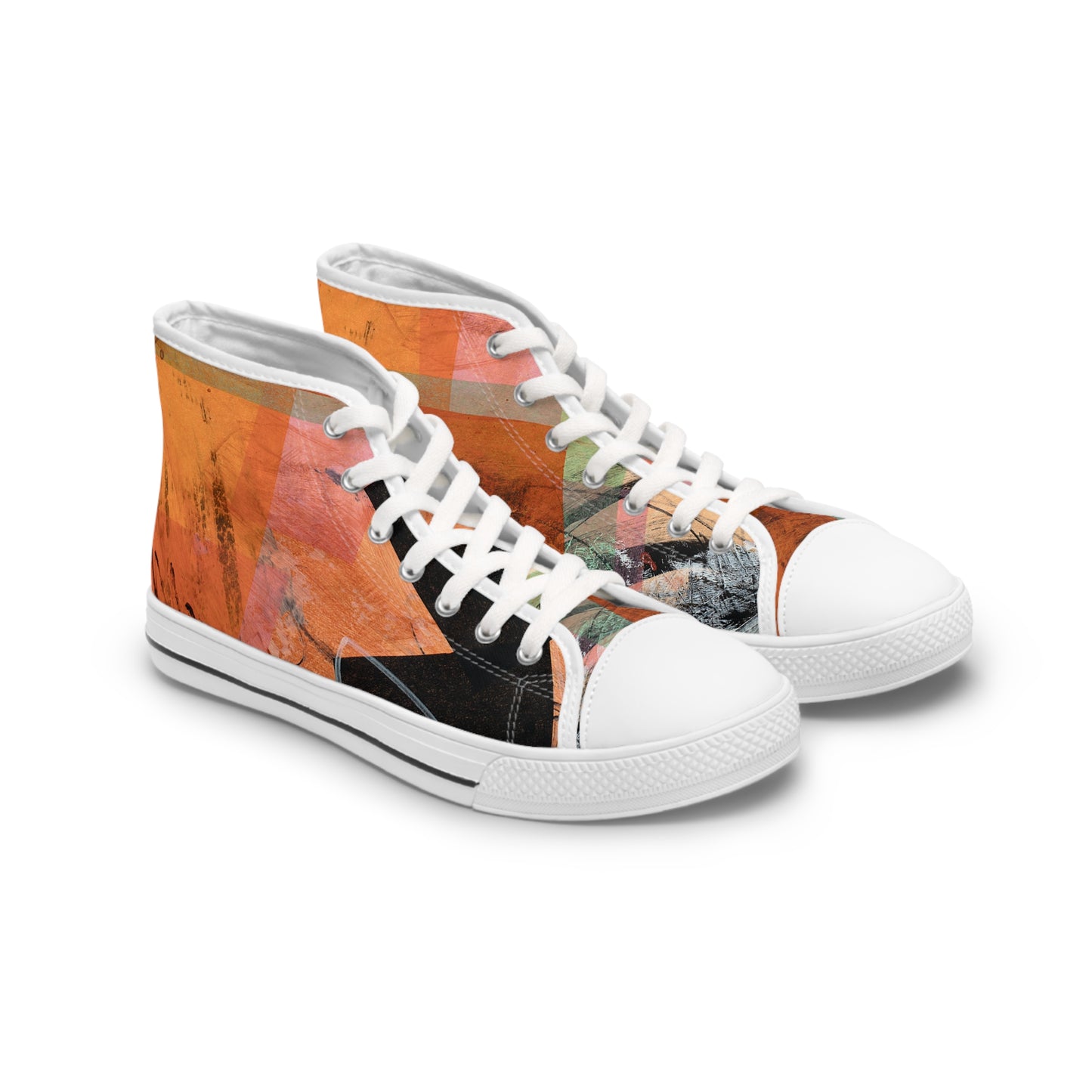 Women's High Top Sneakers - 02861 US 12 White sole