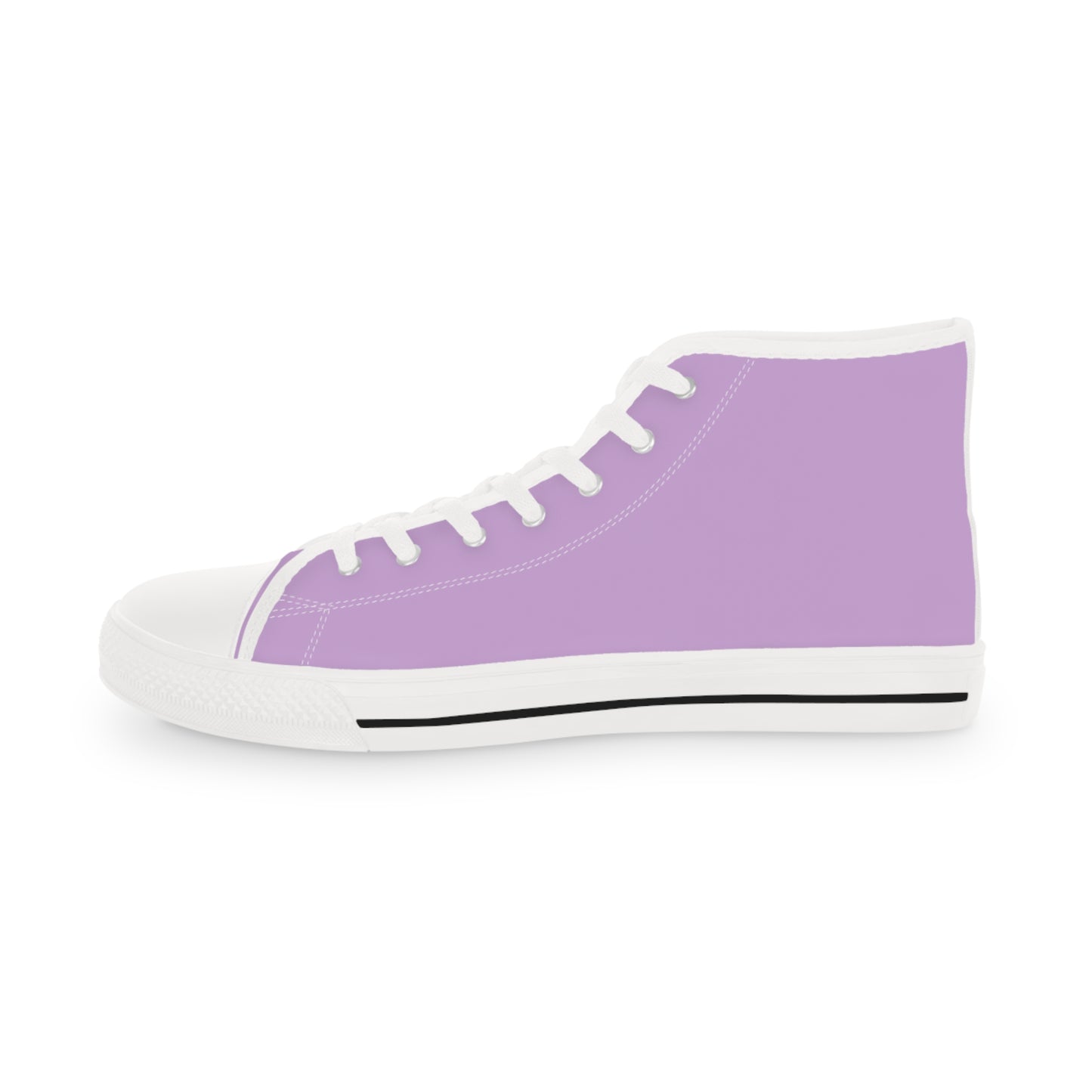 Men's Canvas High Top Solid Color Sneakers - Pinky Purple US 14 White sole