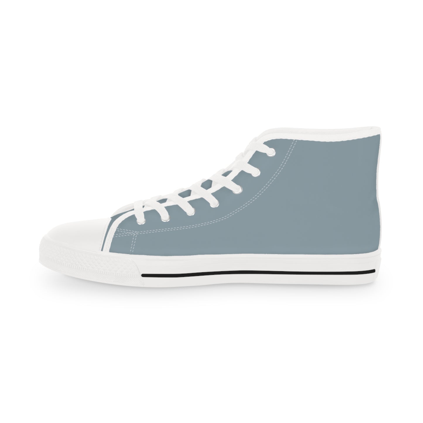 Men's Canvas High Top Solid Color Sneakers - Storm Gray US 14 White sole
