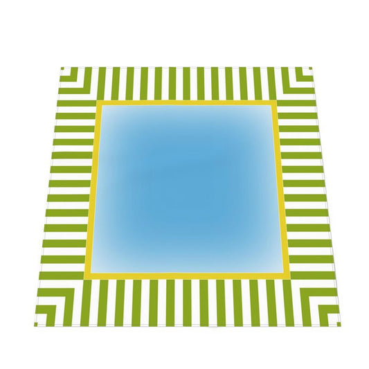 Sunflowers "Green Geo" Tablecloth 55" Square