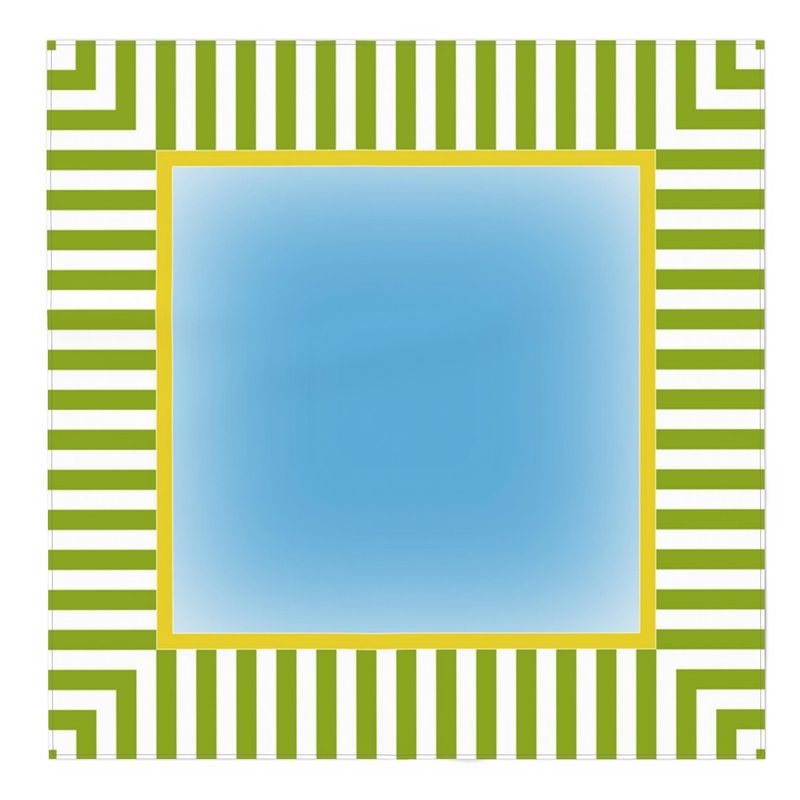 Sunflowers "Green Geo"  Tablecloth 55" Square