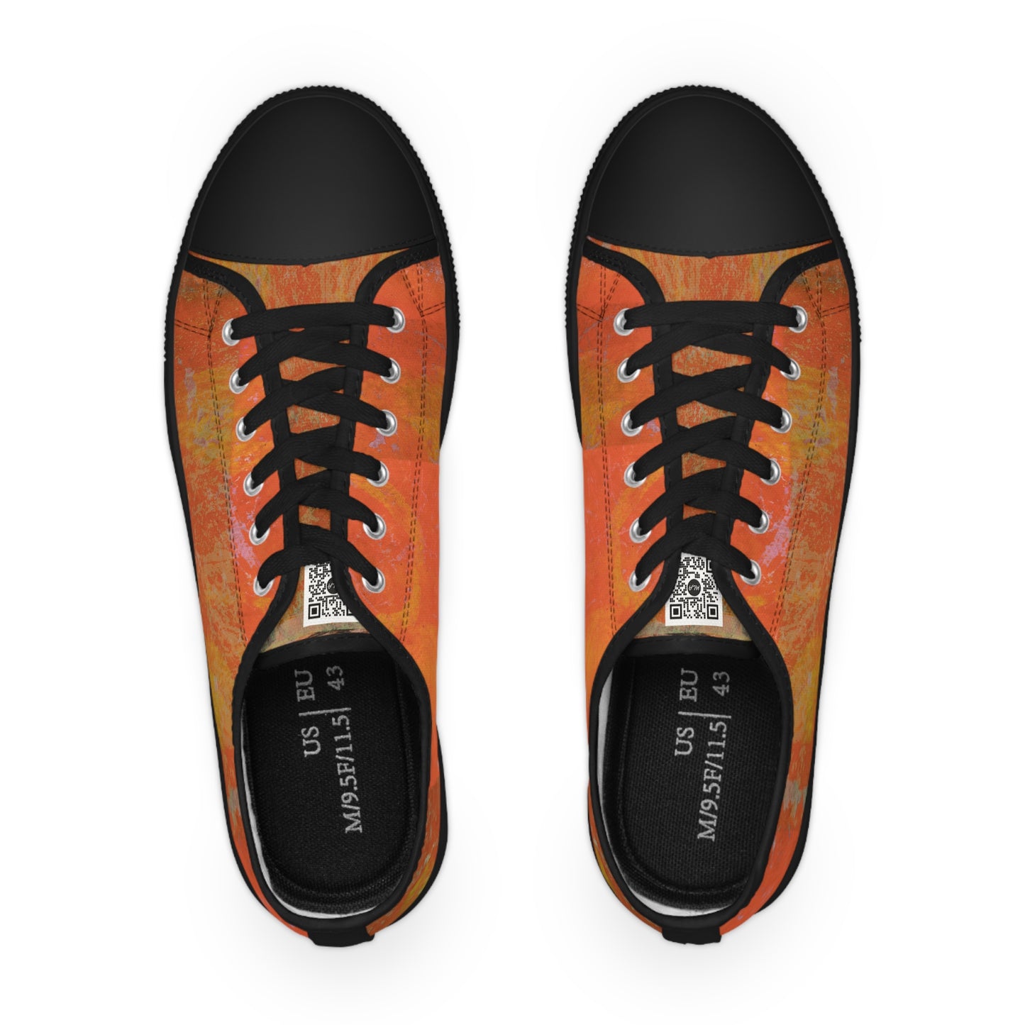 Men's Low Top Sneakers - 02863 US 14 Black sole