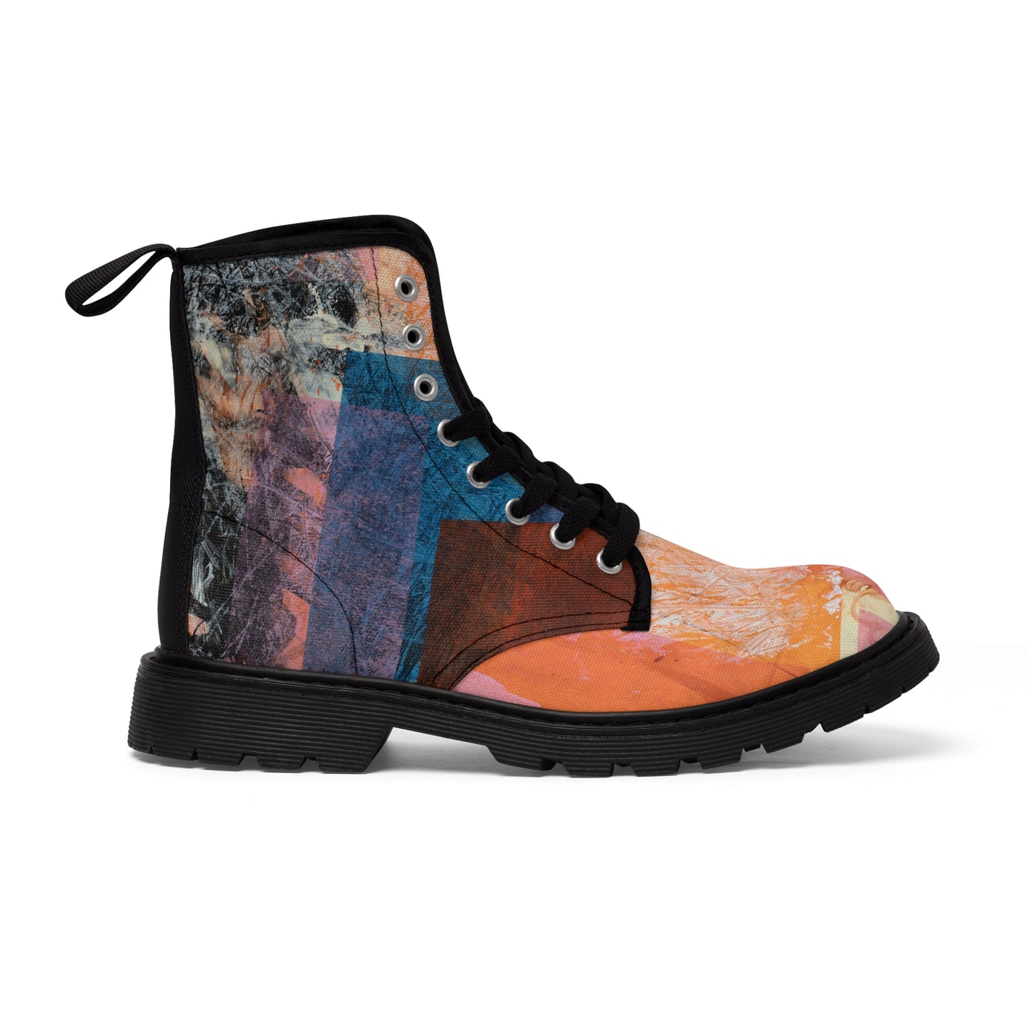 Women's Canvas Boots - 02862 US 11 Black sole