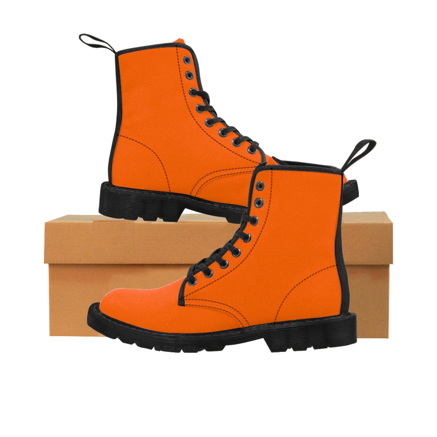 Men's Canvas Boots - Electric Orange US 10.5 Black sole