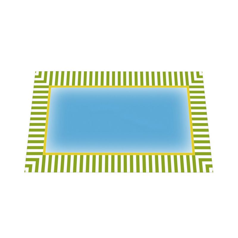 Sunflowers "Green Geo" Tablecloth 55"X90"