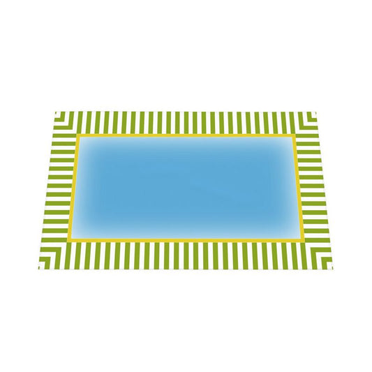 Sunflowers "Green Geo" Tablecloth 55"X90"