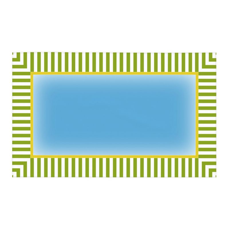 Sunflowers "Green Geo" Tablecloth 55"X90"