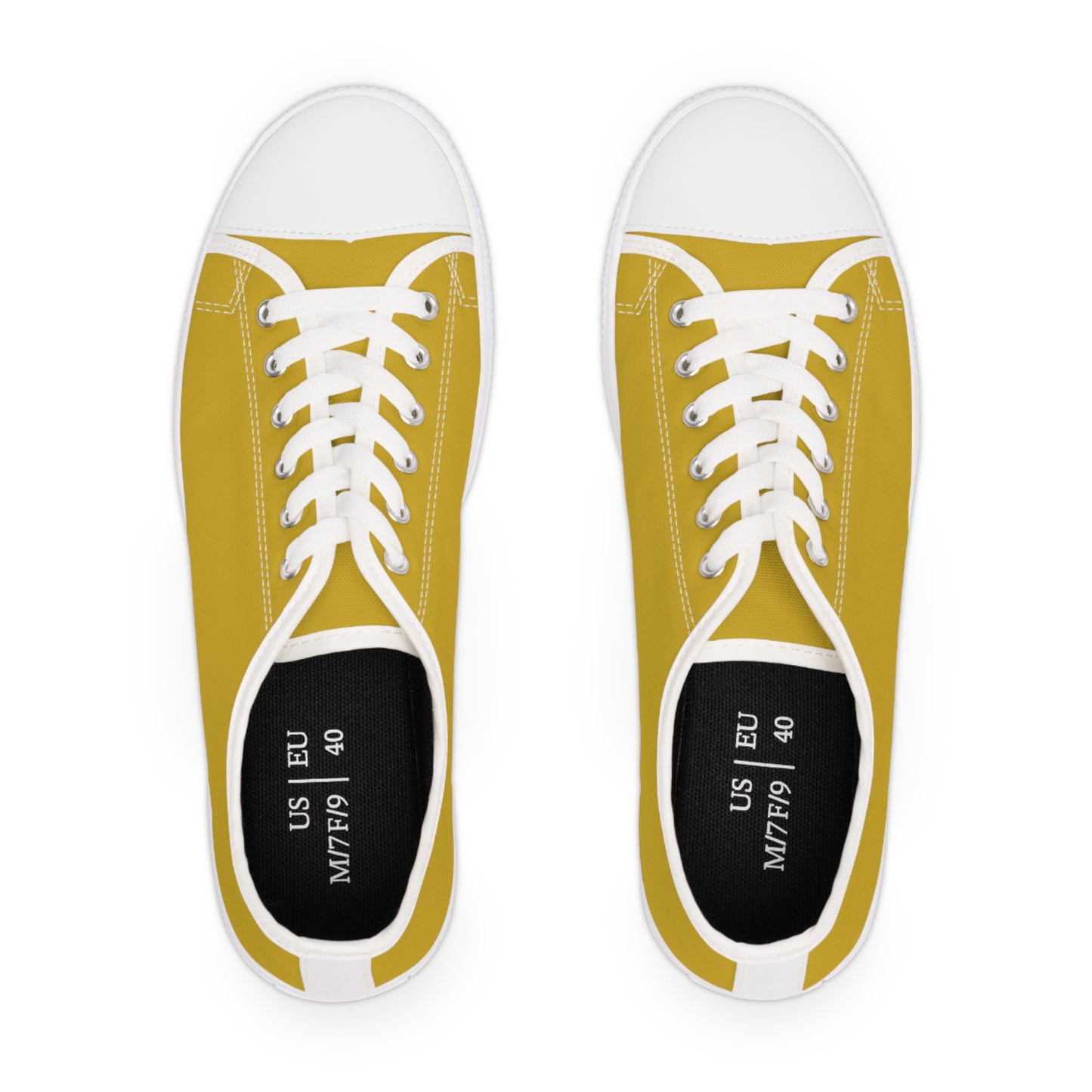 Women's Low Top Sneakers - Gold US 12 White sole