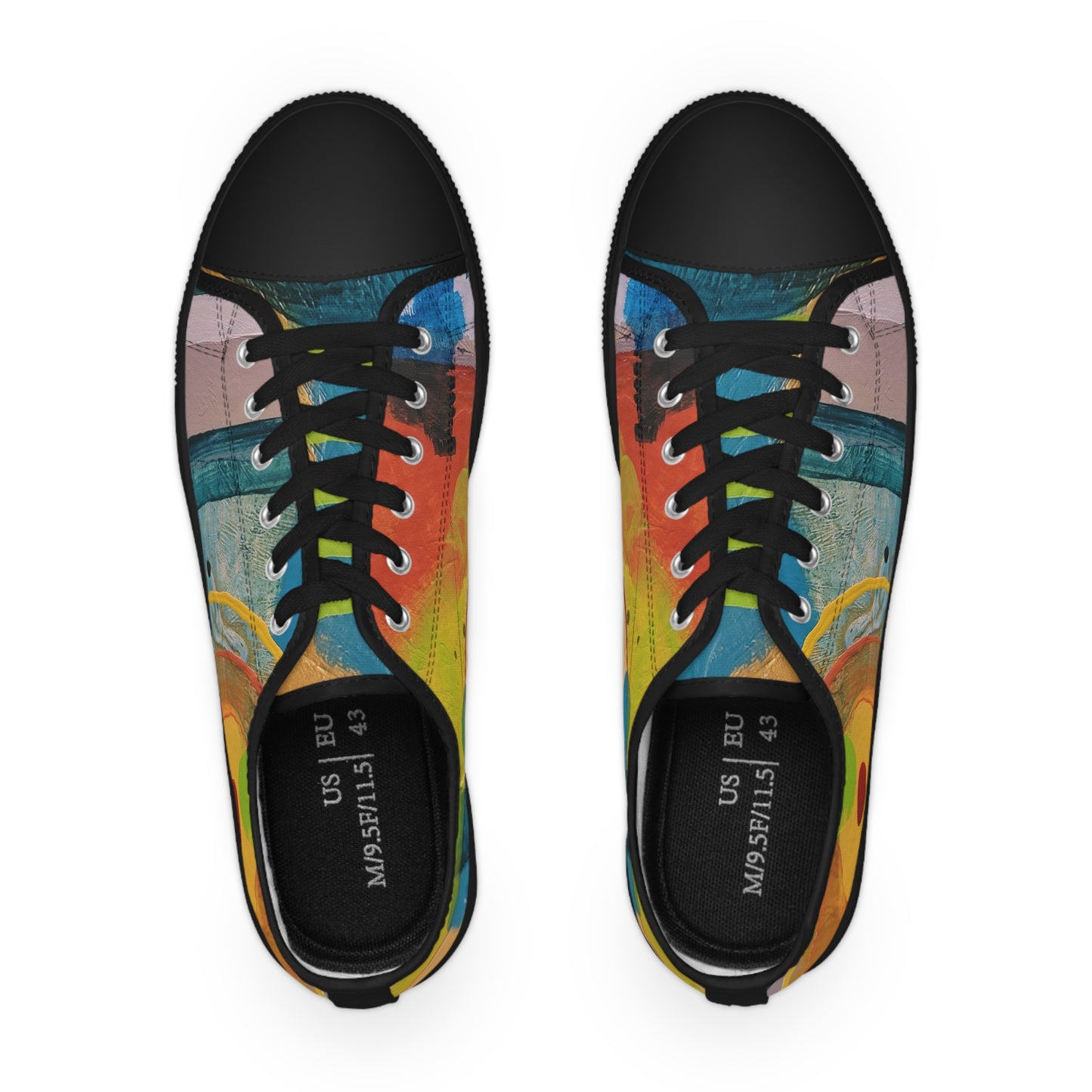 Men's Low Top Sneakers - 02200 US 14 Black sole
