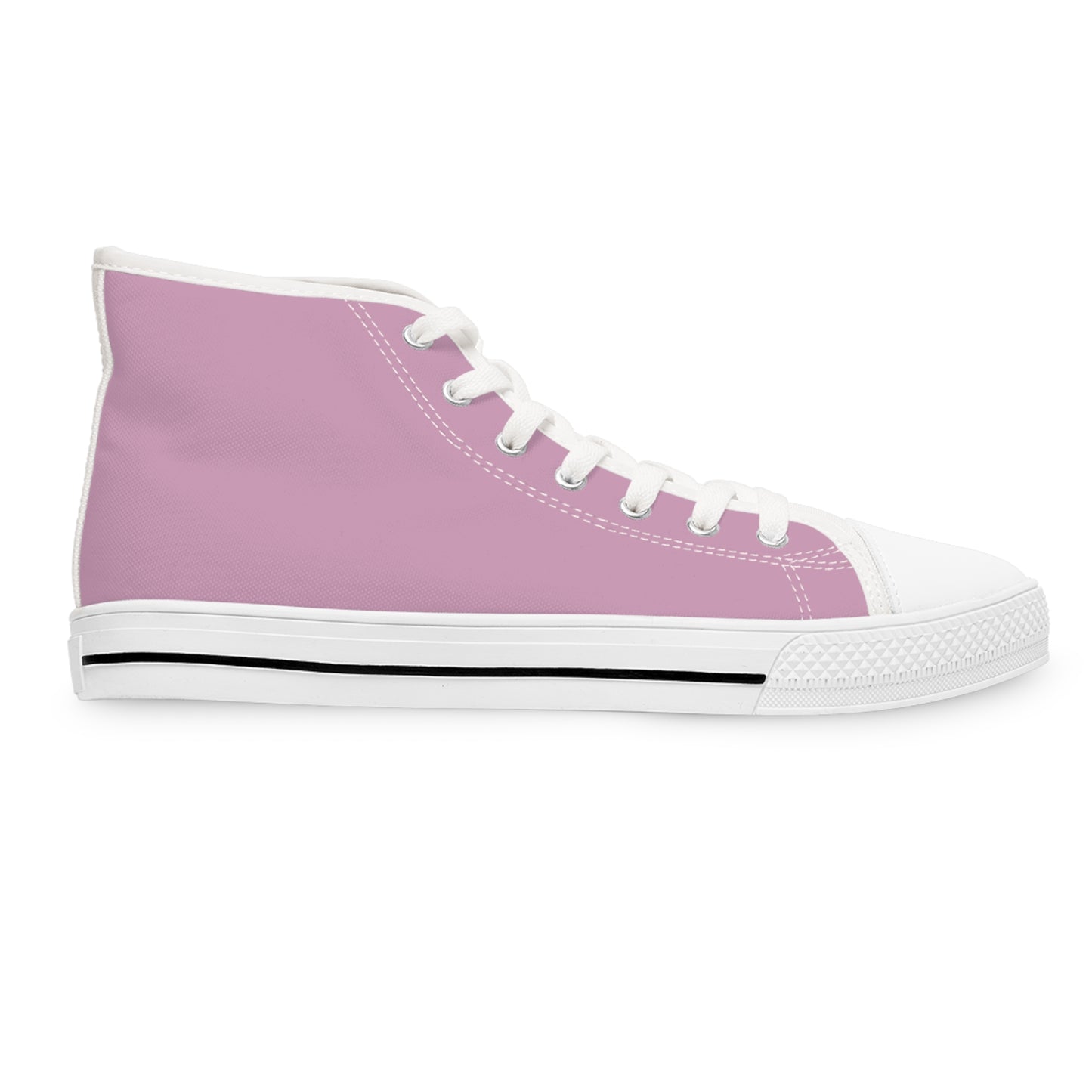 Women's Canvas High Top Solid Color Sneakers - Faded Bubblegum US 12 White sole
