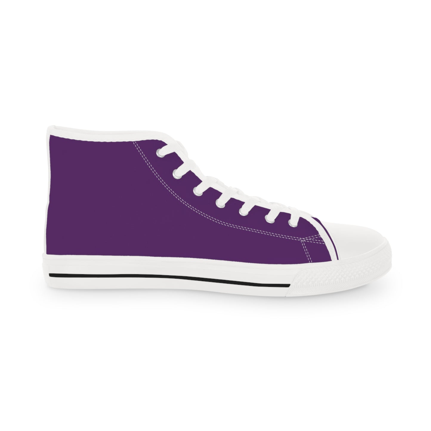 Men's Canvas High Top Solid Color Sneakers - Royal Purple US 14 White sole