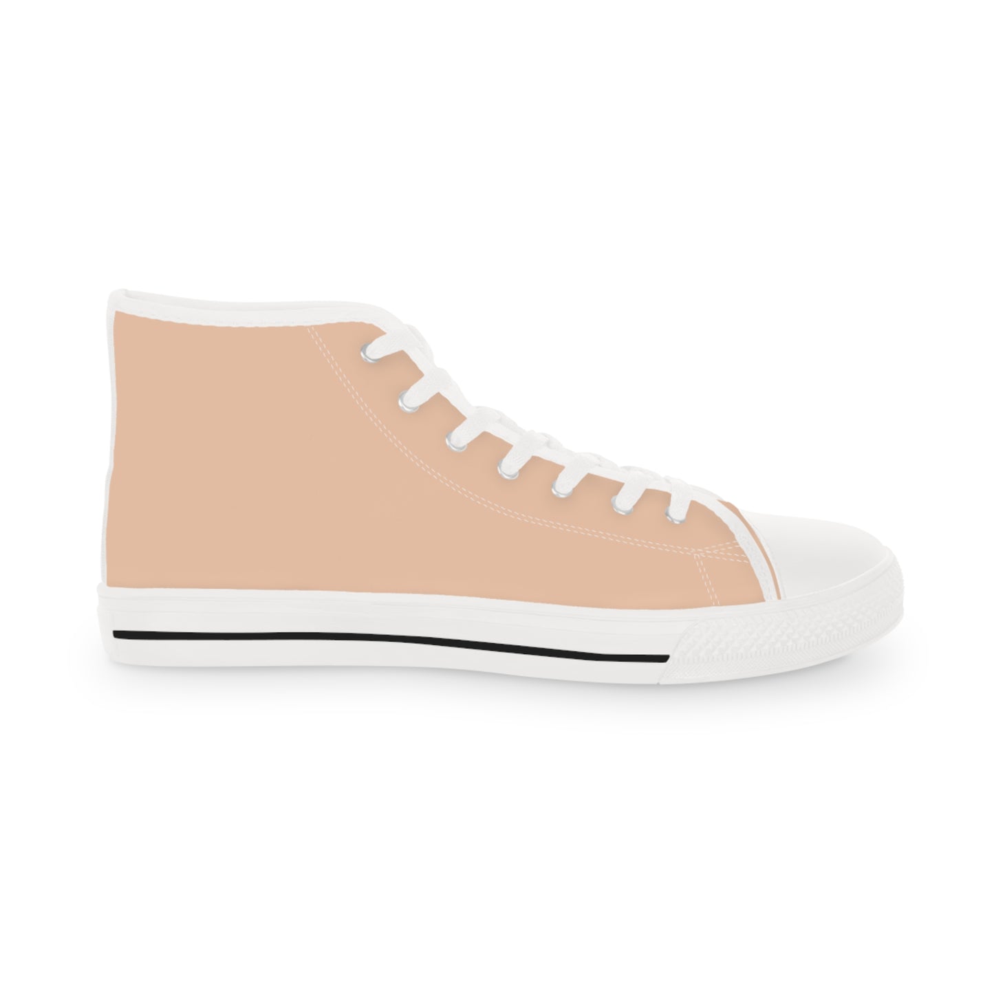 Men's Canvas High Top Solid Color Sneakers - Orange Cream US 14 White sole