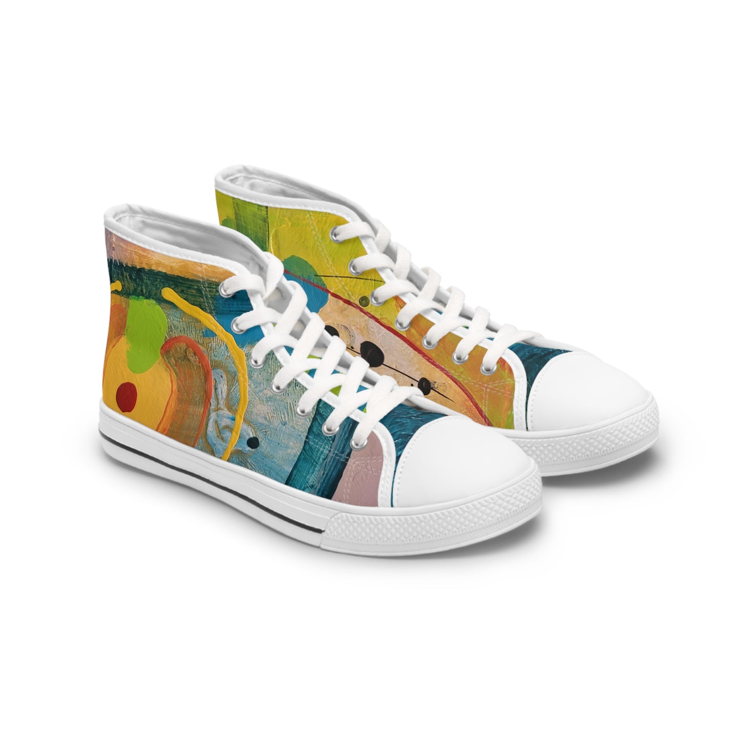 Women's High Top Sneakers - 02200 US 12 White sole