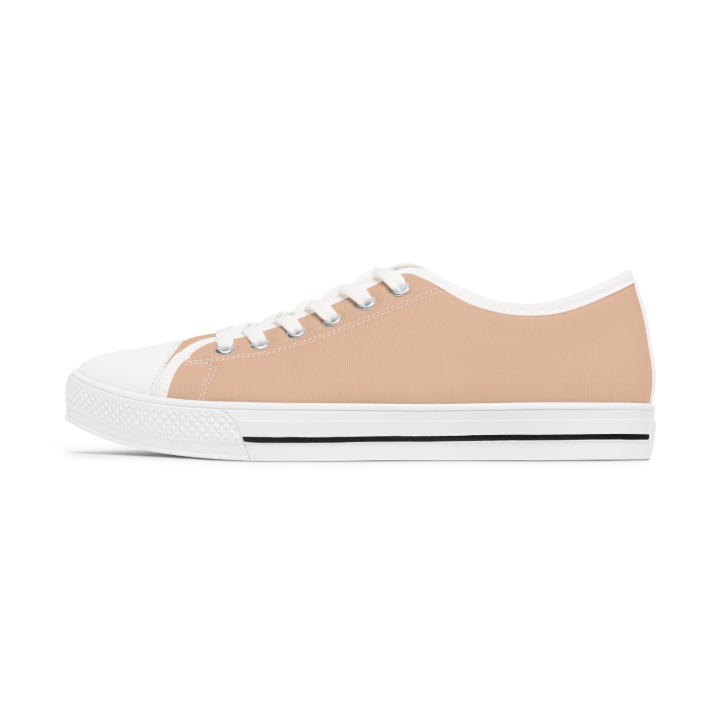 Women's Canvas Low Top Solid Color Sneakers - Orange Cream US 12 White sole