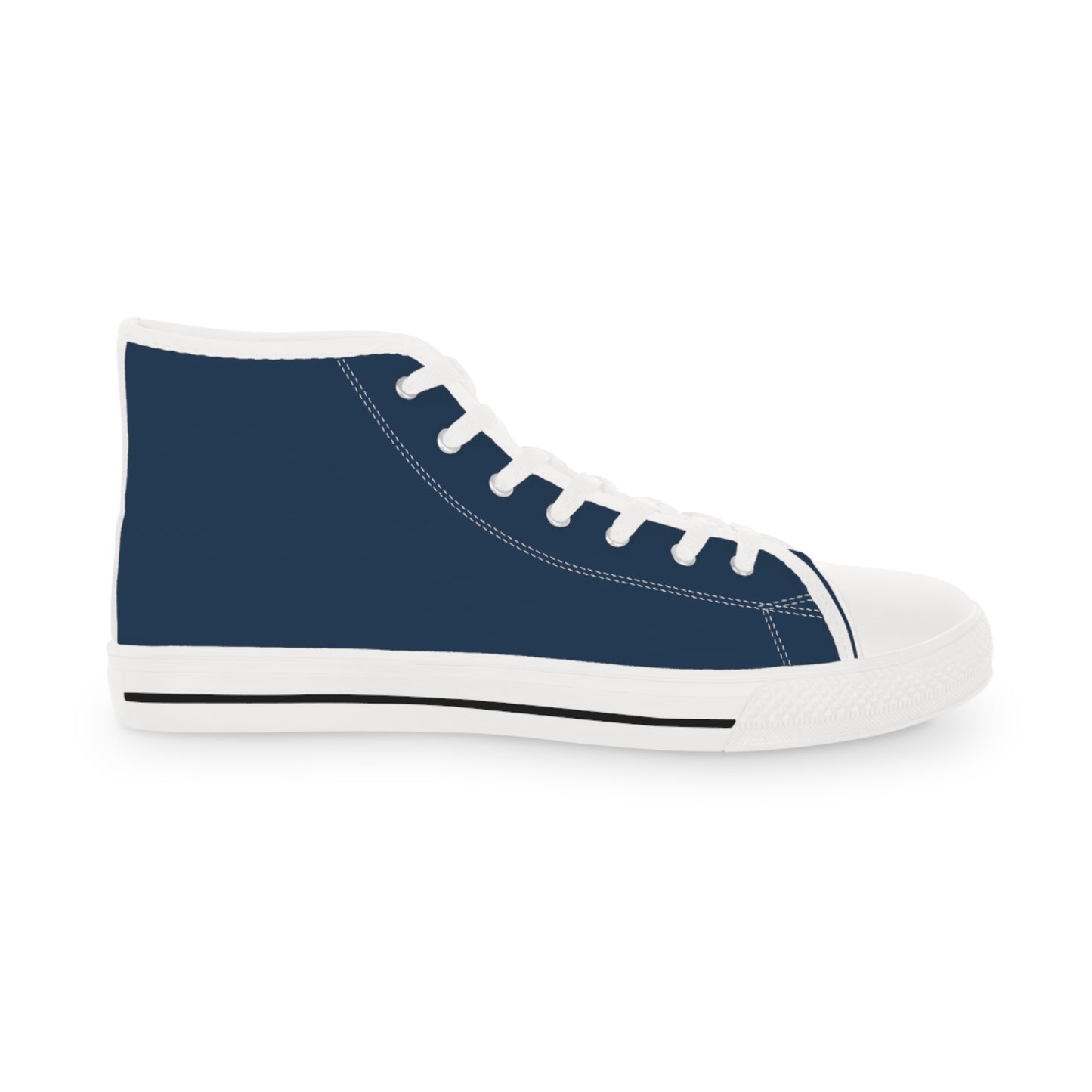 Men's Canvas High Top Solid Color Sneakers - Ink Blue US 14 White sole