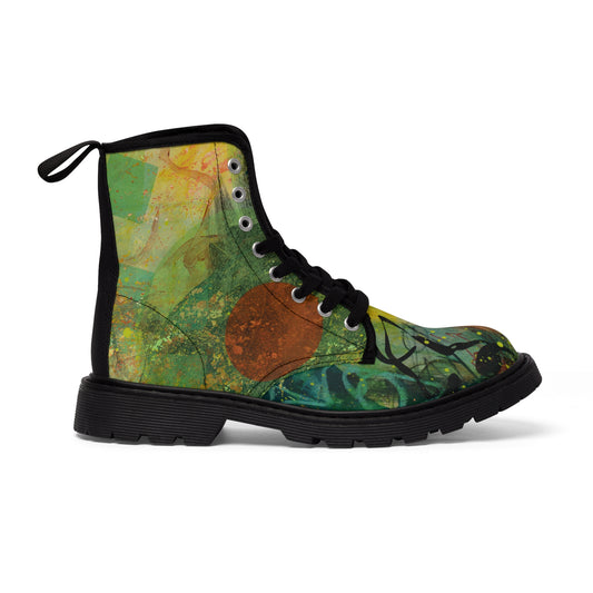 Women's Canvas Boots - 02865 US 11 Black sole