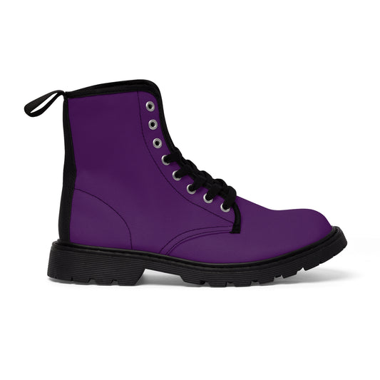 Women's Canvas Boots - Royal Purple US 11 Black sole