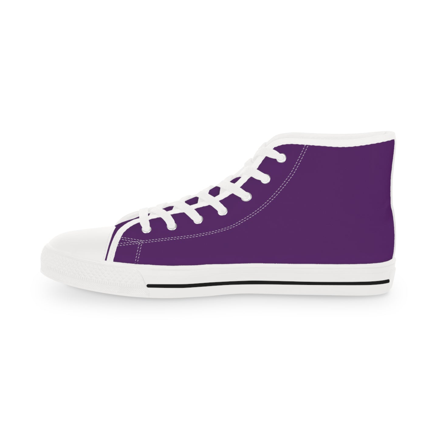 Men's Canvas High Top Solid Color Sneakers - Royal Purple US 14 White sole