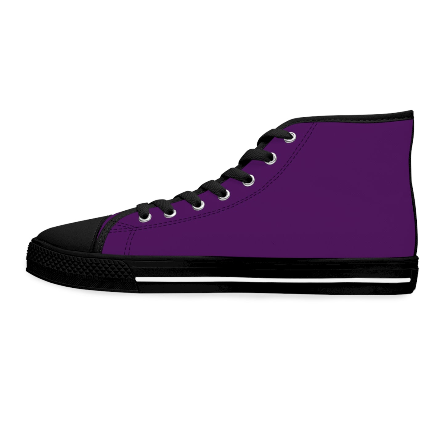 Women's Canvas High Top Solid Color Sneakers - Royal Purple US 12 White sole