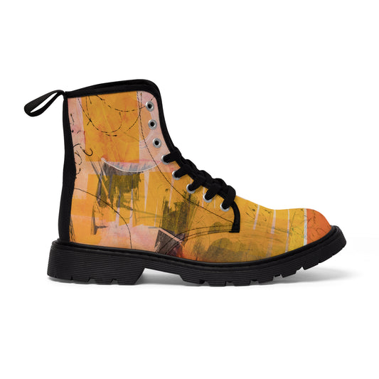 Women's Canvas Boots - 02876 US 11 Black sole