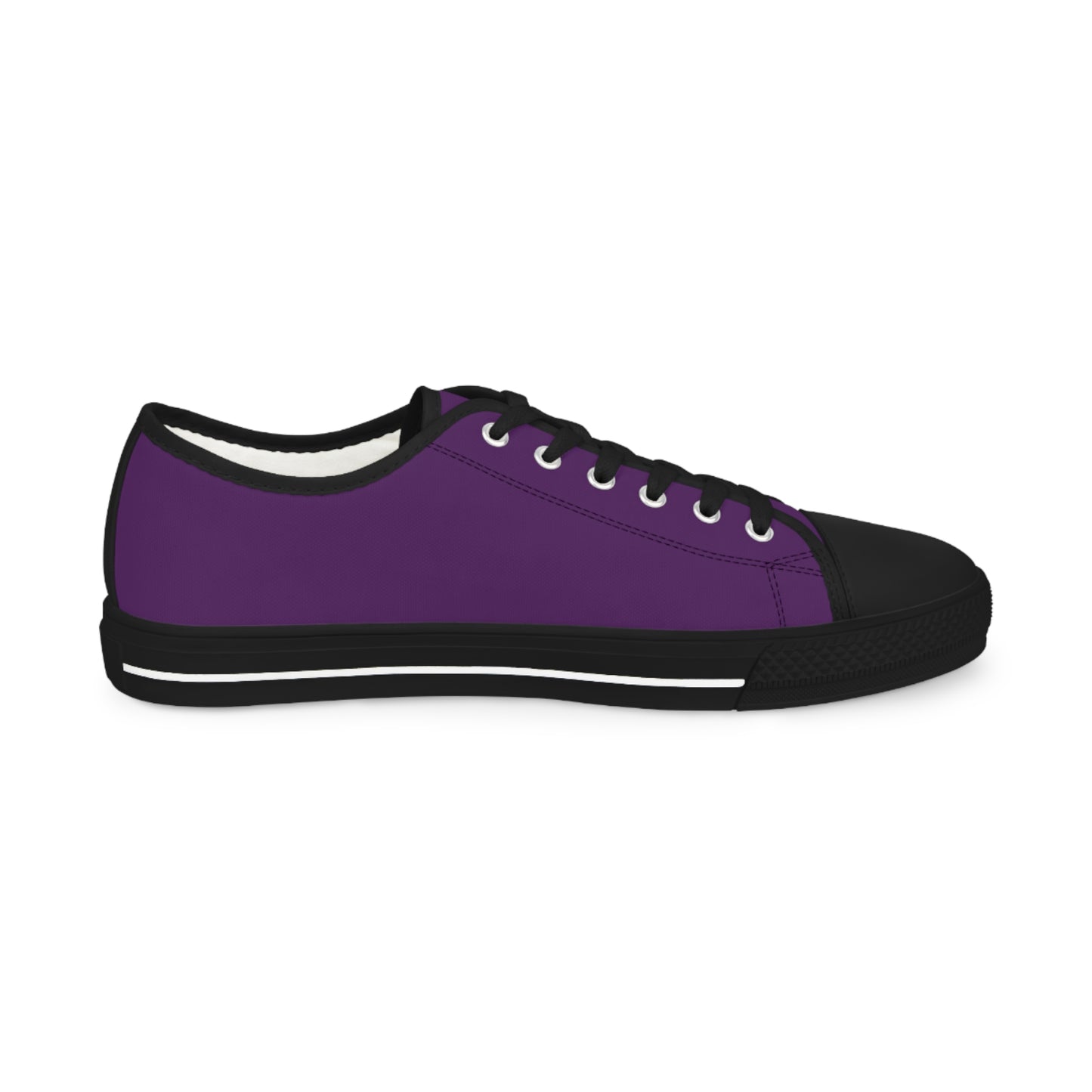 Men's Canvas Low Top Solid Color Sneakers - Royal Purple US 14 Black sole