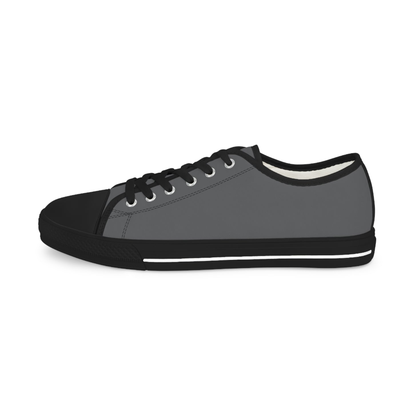 Men's Canvas Low Top Solid Color Sneakers - Concrete Blue US 14 Black sole