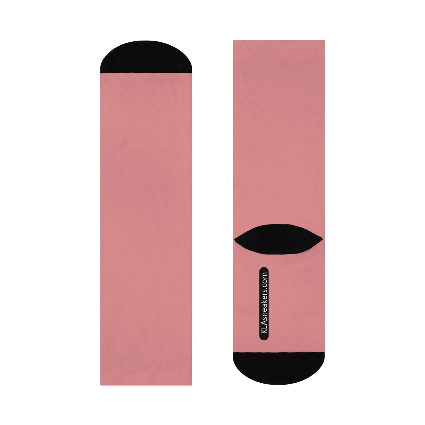 Unisex Crew Socks - Pink White One size 3/4 Crew