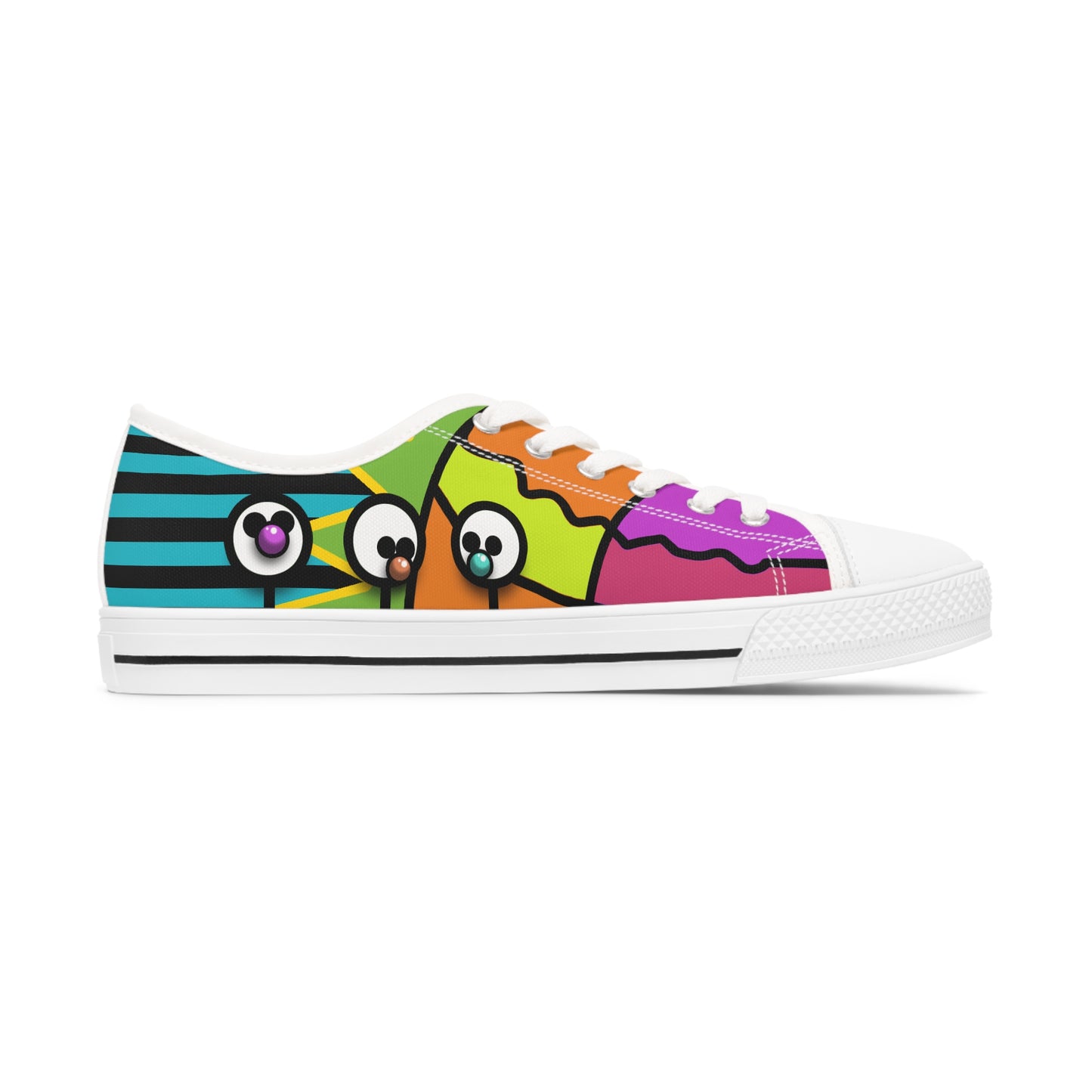 Women's Low Top Graphics Sneakers - 10003 US 12 White sole