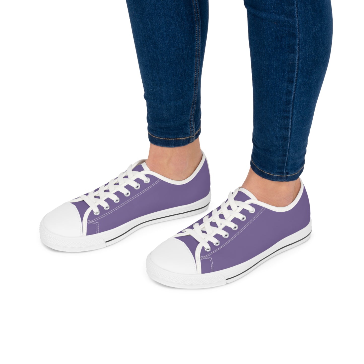 Women's Low Top Sneakers - Purple US 12 White sole