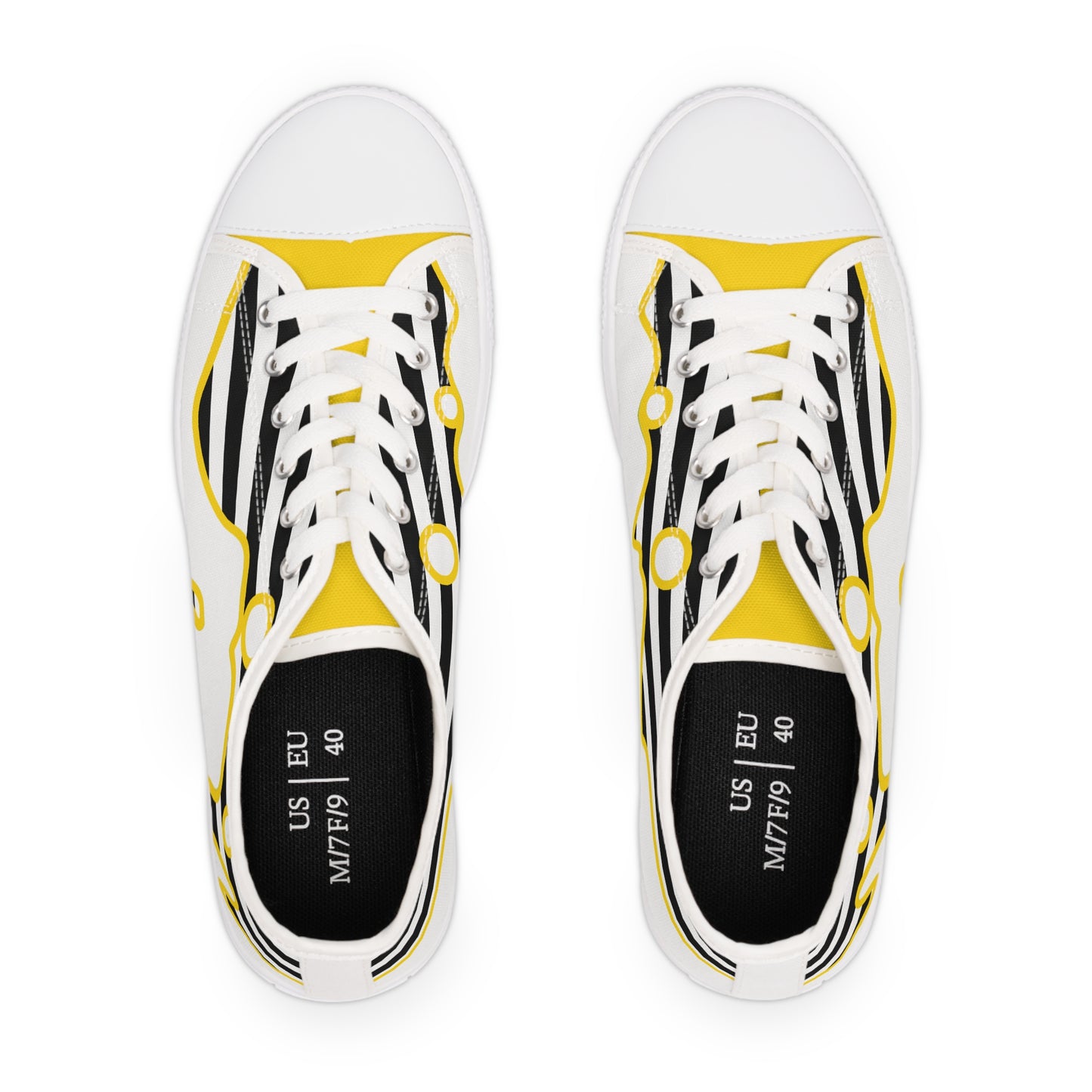 Women's Low Top Graphics Sneakers - 10002 US 12 White sole