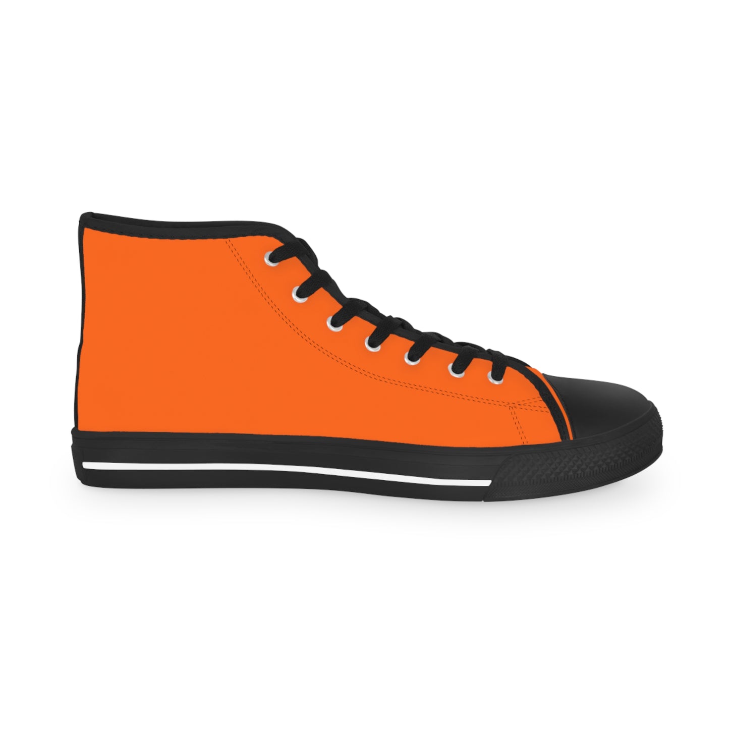 Men's Canvas High Top Solid Color Sneakers - Electric Orange US 14 White sole