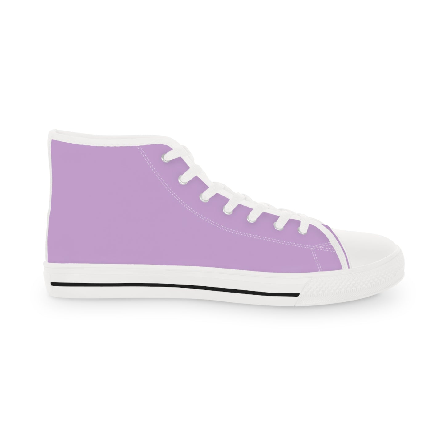 Men's Canvas High Top Solid Color Sneakers - Pinky Purple US 14 White sole