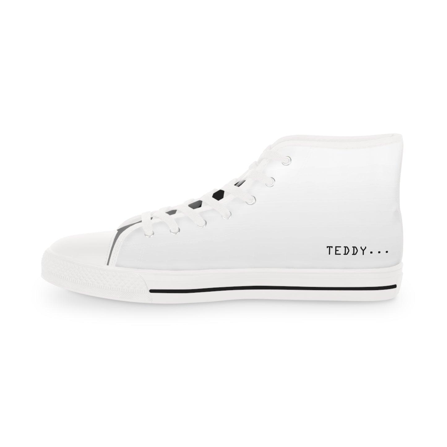 Men's Custom Canvas High Top Sneakers - Teddy US 14 White sole