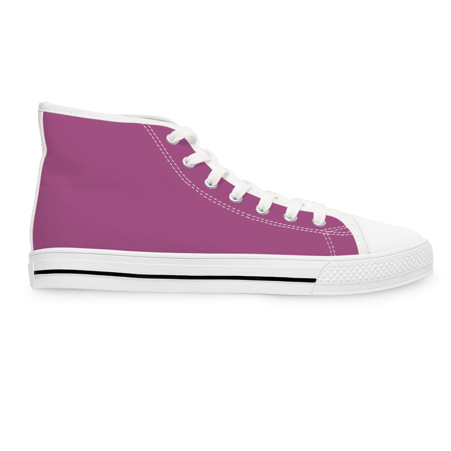 Women's Canvas High Top Solid Color Sneakers - Candy Wrapper Pink US 12 White sole