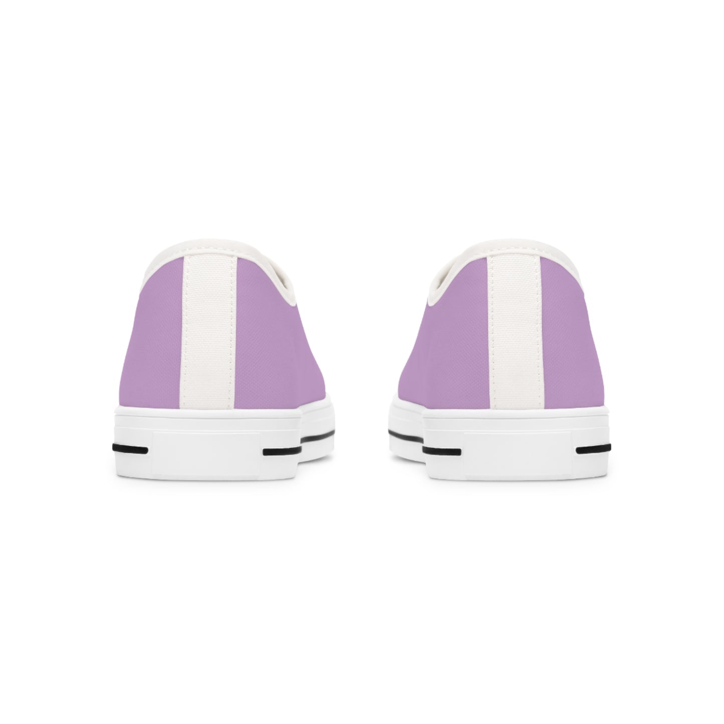 Women's Canvas Low Top Solid Color Sneakers - Pinky Purple US 12 White sole