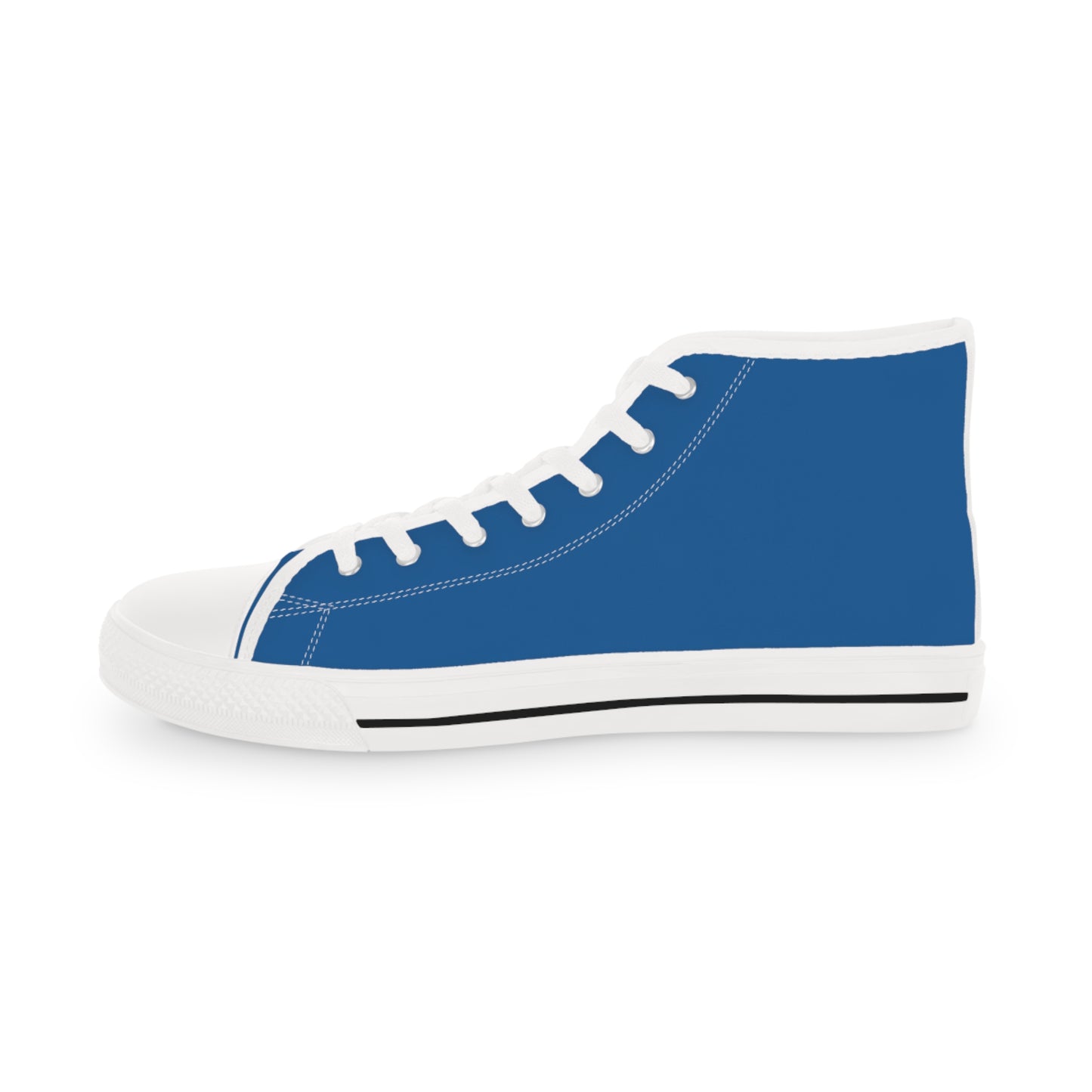 Men's Canvas High Top Solid Color Sneakers - Rich Blue US 14 White sole