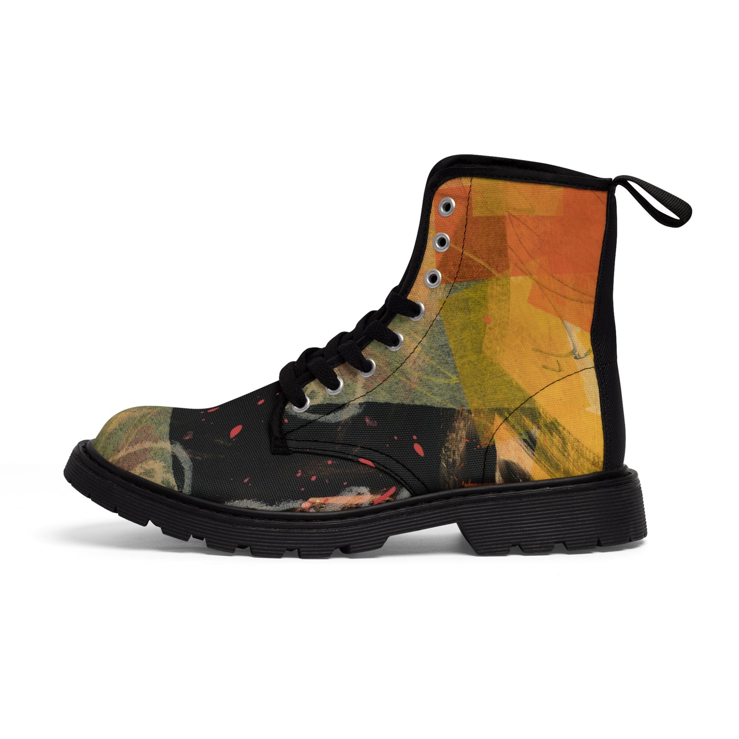 Women's Canvas Boots - 02874 US 11 Black sole