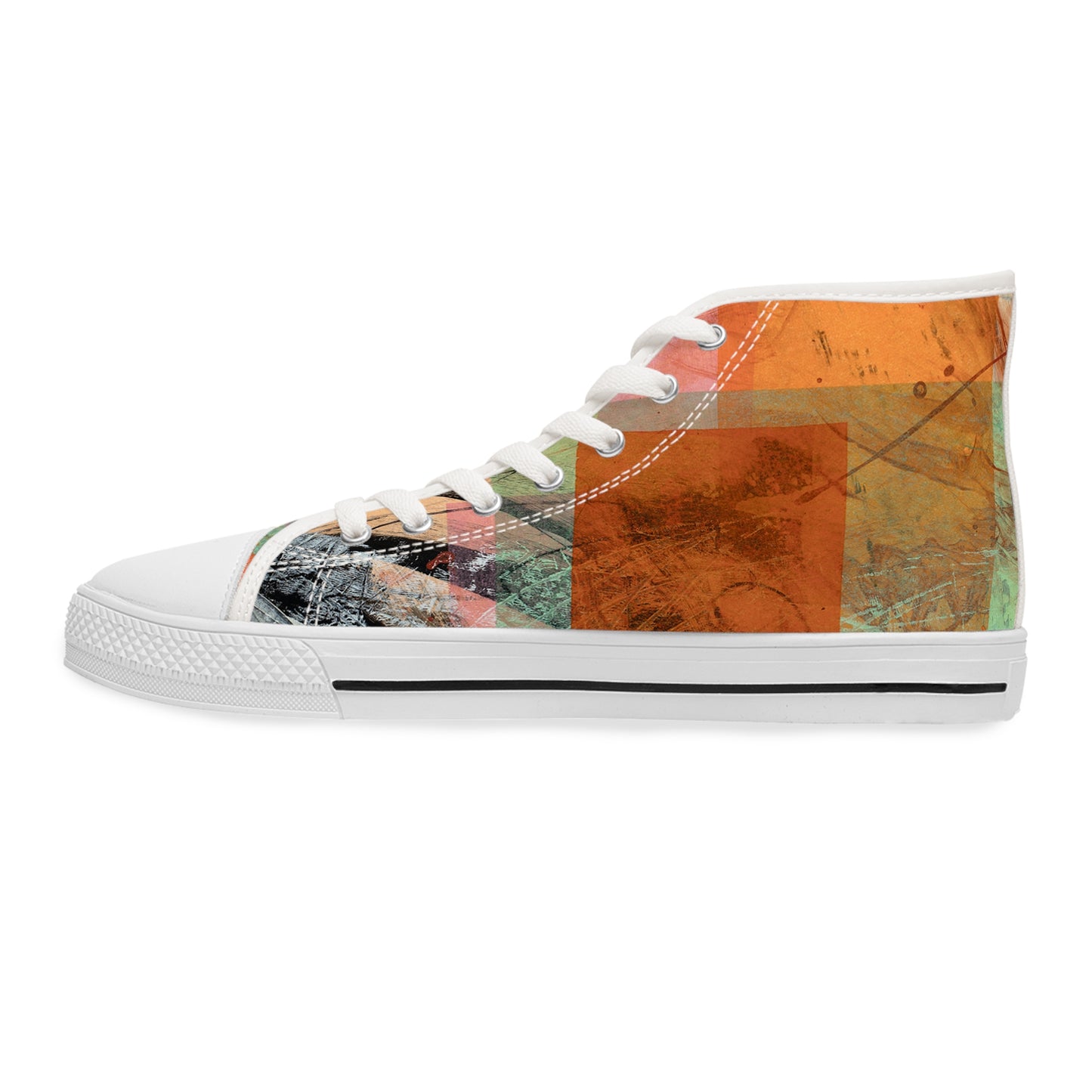 Women's High Top Sneakers - 02861 US 12 White sole