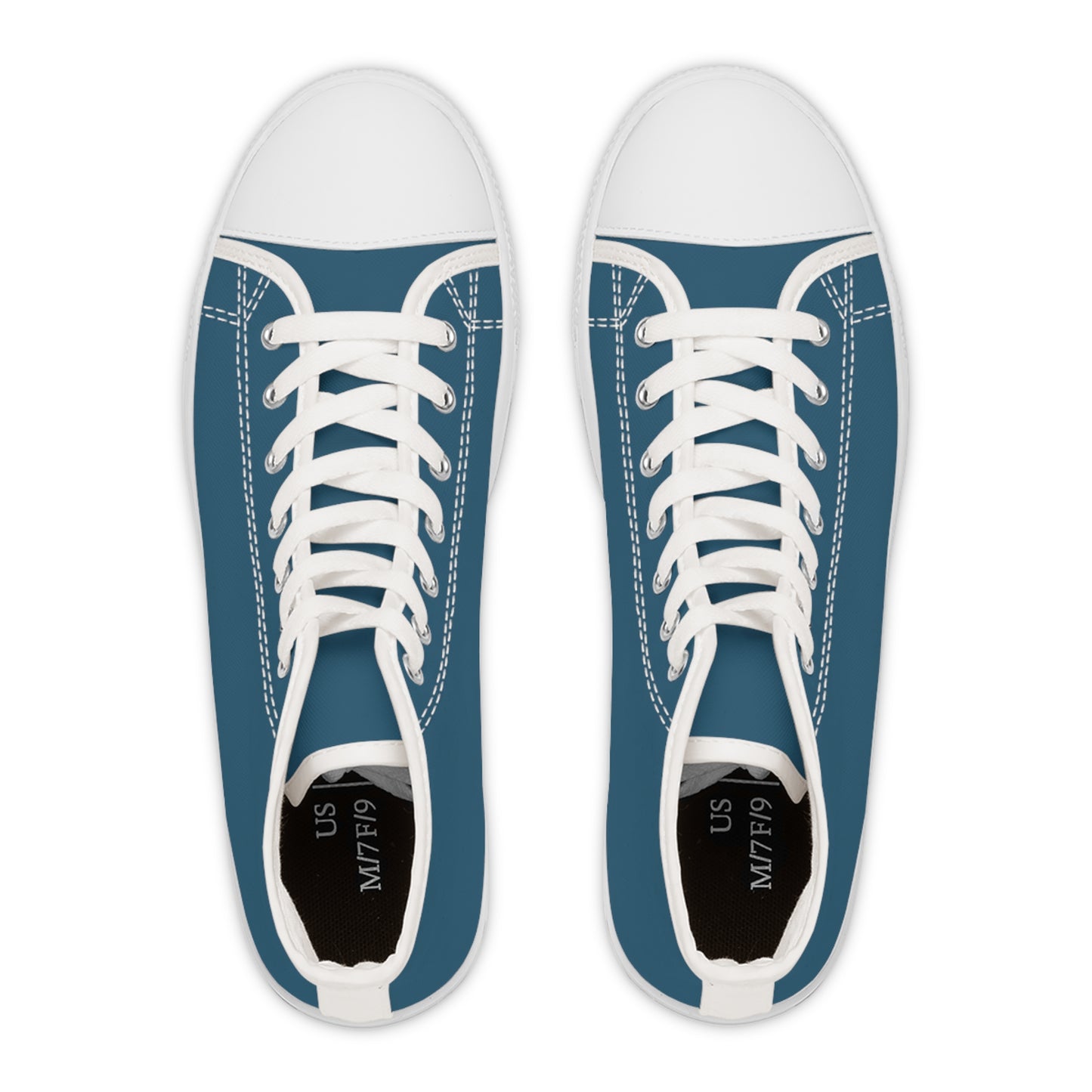 Women's High Top Sneakers - Dark Blue US 12 White sole