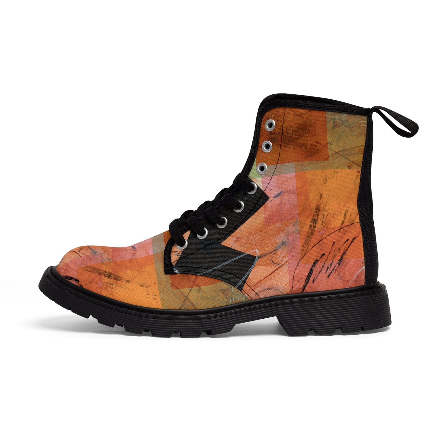 Men's Canvas Boots - 02861 US 10.5 Black sole