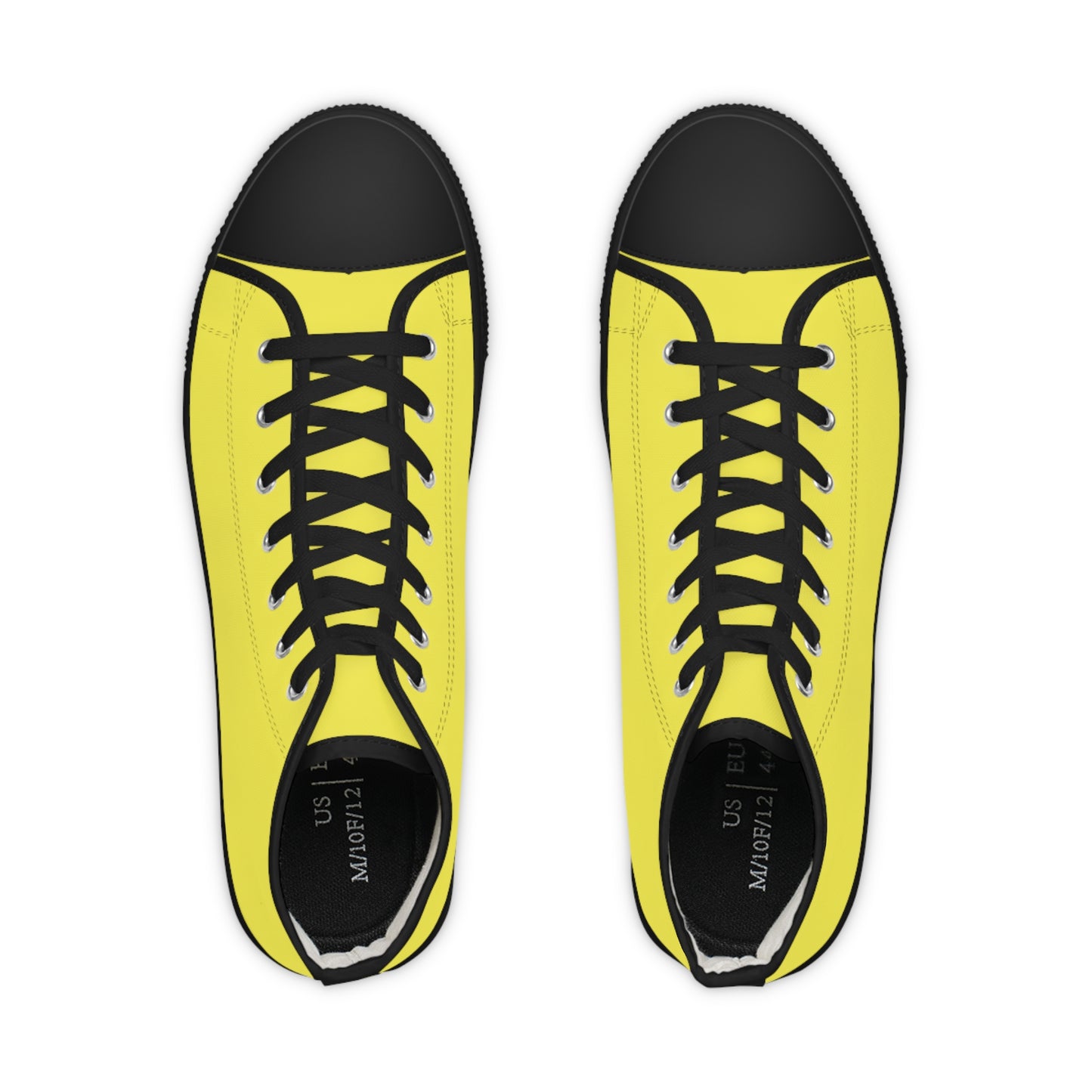 Men's High Top Sneakers - Yellow US 14 White sole