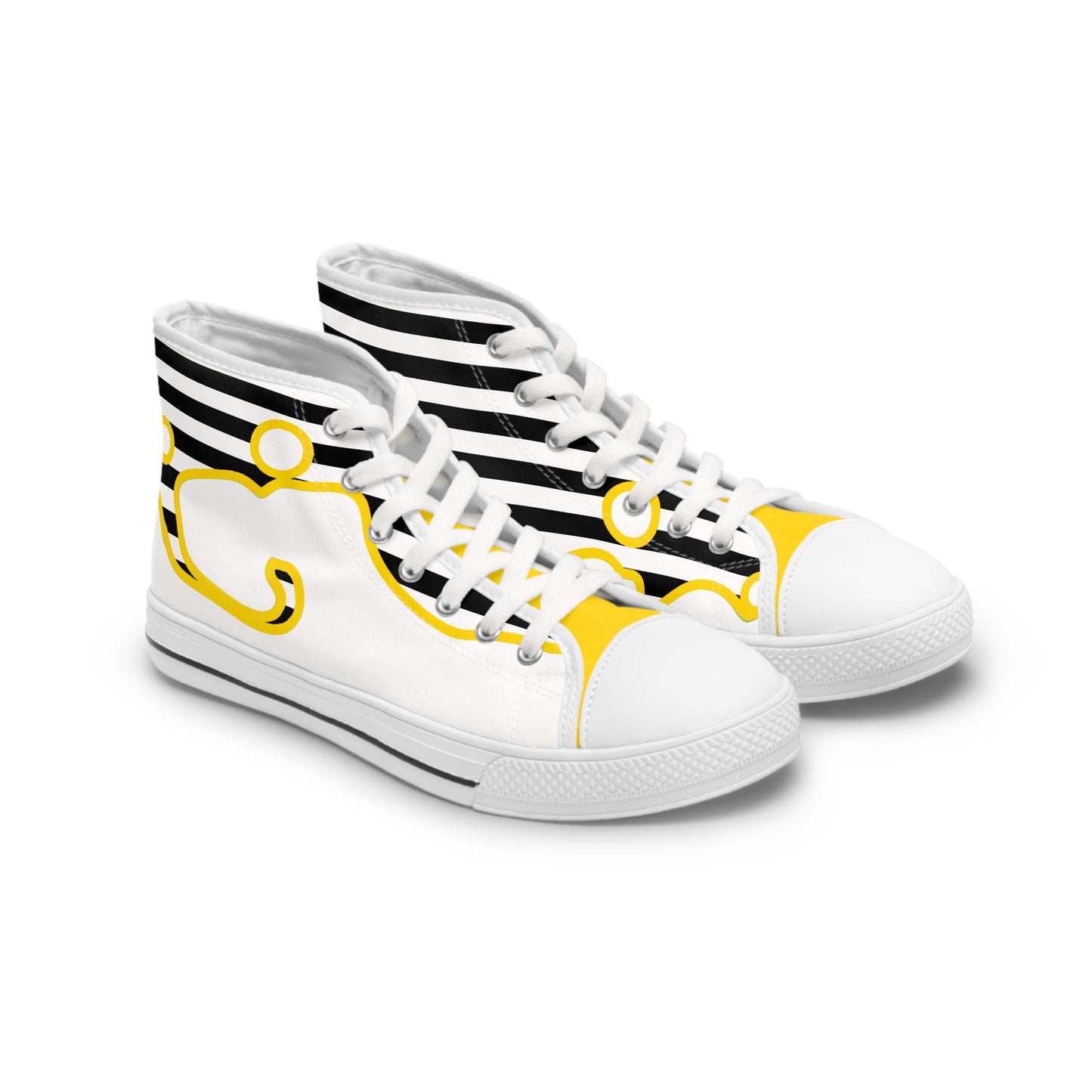Women's High Top Graphics Sneakers - 10002 US 12 White sole