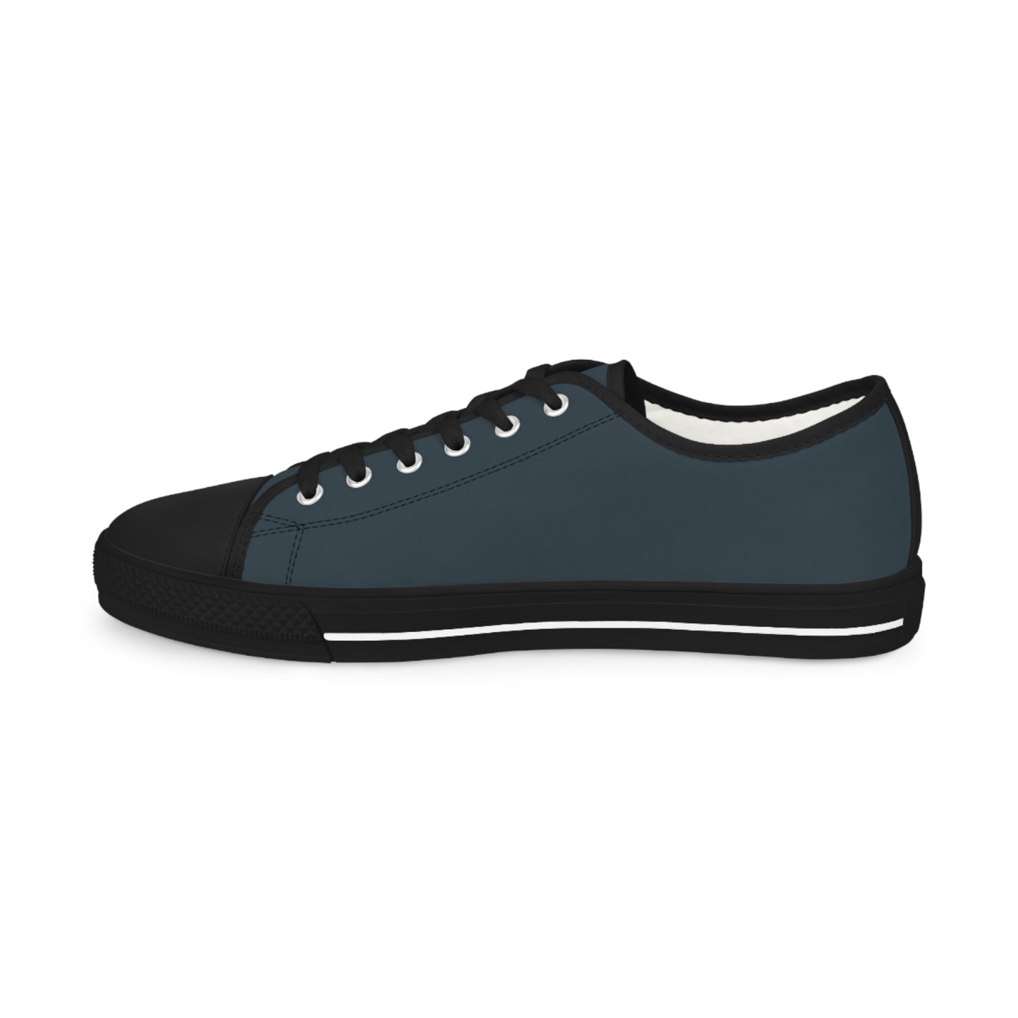 Men's Canvas Low Top Solid Color Sneakers - Thunder Cloud US 14 Black sole