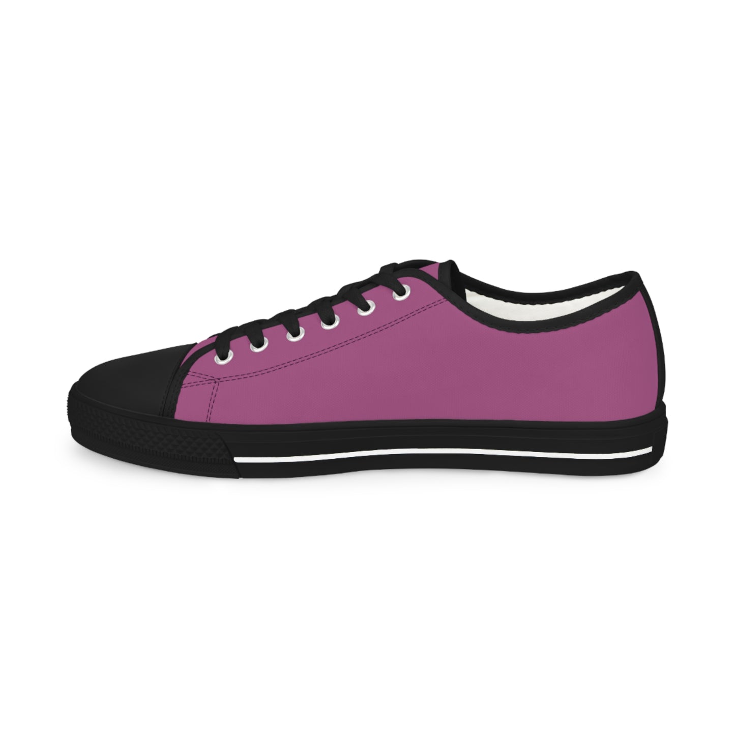 Men's Canvas Low Top Solid Color Sneakers - Candy Wrapper Pink US 14 Black sole